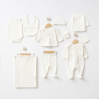 Pugi Baby Çizgi Nakış 10 lu set hastane çıkışı