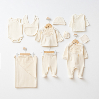 Pugi Baby Çizgi Nakış 10 lu set hastane çıkışı