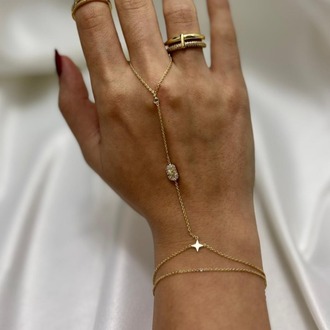 Baget Taşlı Gold Şahmeran