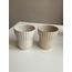 Wavy Ceramic Cup/ 200 ml BEYAZ