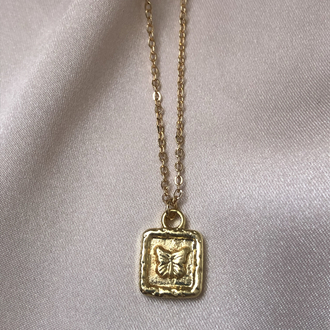 Gold kelebek kolye