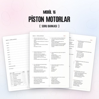 Modül 16 - Piston Motorlar (Set)