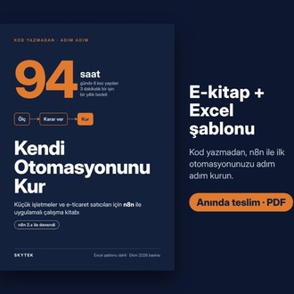 Kendi Otomasyonunu Kur · n8n Çalışma Kitabı (E-kitap, PDF)