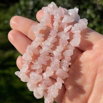 Pembe Kuvars Kırık Taş Bileklik