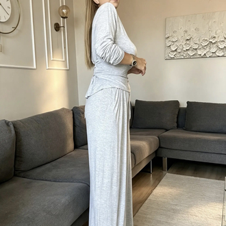 Vatkalı Bluz Pantalon Takım