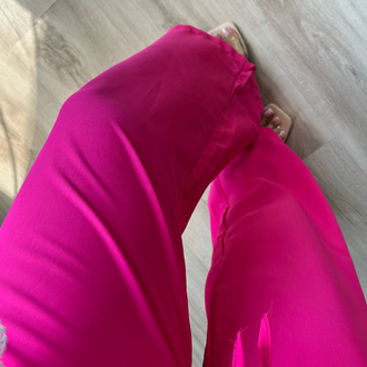 Fuşya Pembe beli lastikli Pantalon