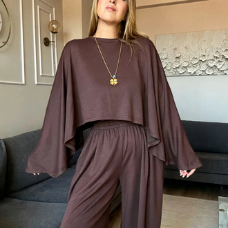 Kahve Pelerin Takım