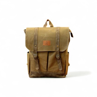 Büyük Boy Unisex Sırt Çantası-Camel