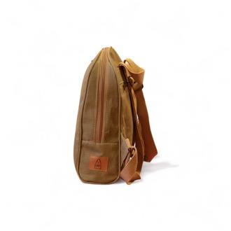Unisex Fermuarlı Sırt Çantası-Camel