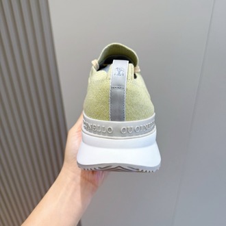 Brunello Cucinelli Knit Panelled Sneakers | Green 38-45