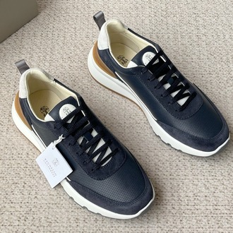 Brunello Cucinelli - Blue leather sneakers 39-45