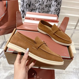 Loro Piana Summer Charms Walk Loafer Suede Colour Vicuna 38-46