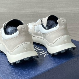 Squash Sneaker Gray Suede Calfskin and White Technical Fabric 39-45