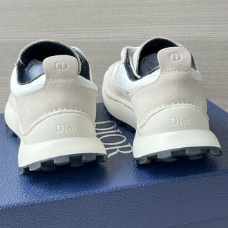 Squash Sneaker Gray Suede Calfskin and White Technical Fabric 39-45
