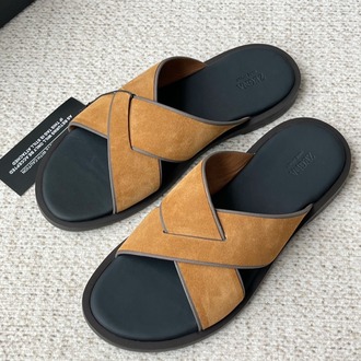 Zegna Almond Suede Sandal 39-45