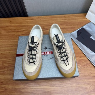 Prada Nötr Erkek Speedrock Deri ve File Erkek Spor Ayakkabı 39-45