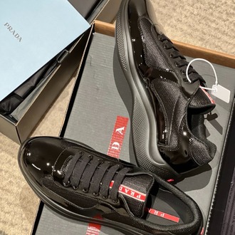 Prada America’s Cup Siyah Rugan ve Teknik Kumaş Erkek Spor Ayakkabı 38-45