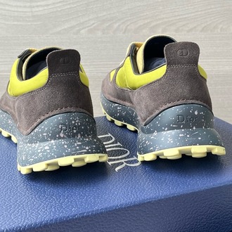 Squash Sneaker Brown and Yellow Suede Calfskin