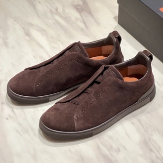 Zegna Brown Suede Triple Stitch™ Sneakers 39-46