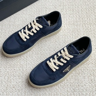 Prada Mavi Erkek Downtown Mavi Re-Nylon ve Süet Erkek Spor Ayakkabı 39-45