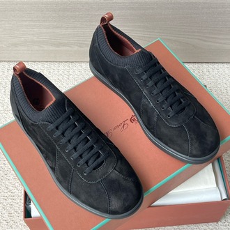 Loro Piana Soho 2.0 Walk Low-Top Sneakers in Black 39-45