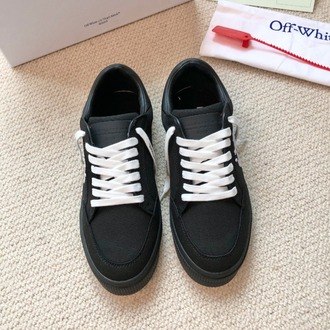 OFF-White Black/White Canvas Vulcanized in BLACK 35-45