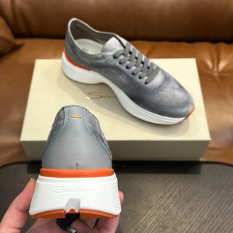 Santoni Erkek Bağcıklı Deri Sneaker Ayakkabı 39-45