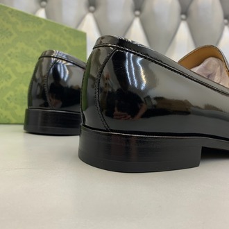 Gucci Adene Gg Leather Loafers - Black 38-47