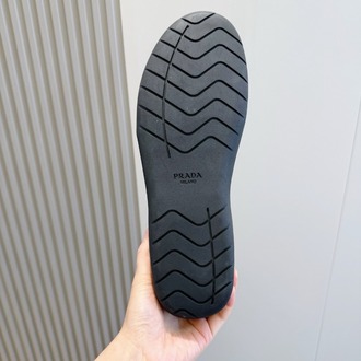 Prada Speedrock Yeşil Deri ve File Erkek Spor Ayakkabı 39-45