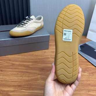 Prada Nötr Erkek Speedrock Deri ve File Erkek Spor Ayakkabı 39-45