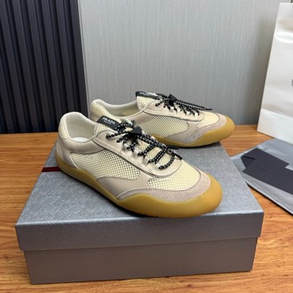 Prada Nötr Erkek Speedrock Deri ve File Erkek Spor Ayakkabı 39-45
