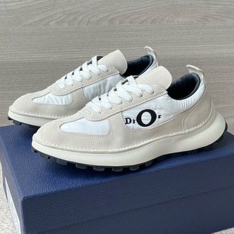 Squash Sneaker Gray Suede Calfskin and White Technical Fabric 39-45