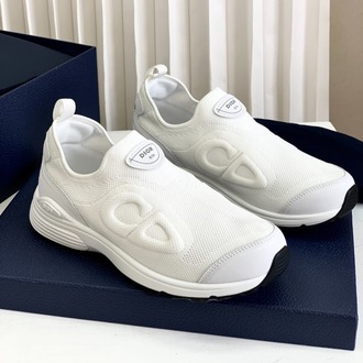 Dior Men's B30 Countdown Techical Mesh & Fabric White Slip On Sneakers 38-45