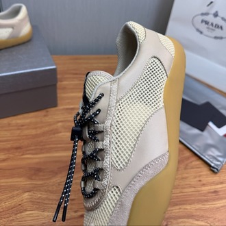 Prada Nötr Erkek Speedrock Deri ve File Erkek Spor Ayakkabı 39-45