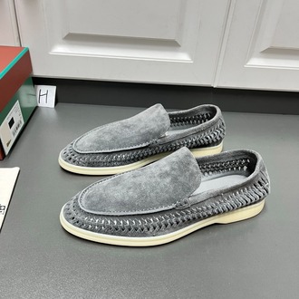 Loro Piana Summer Walk Loafer Suede Grey 39-45