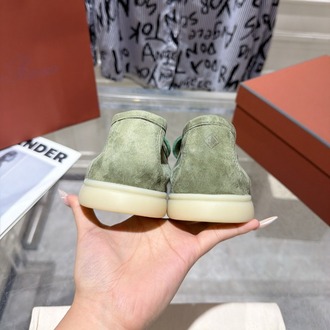 Loro Piana Summer Walk Loafer Suede Verde-Acqua 38-46