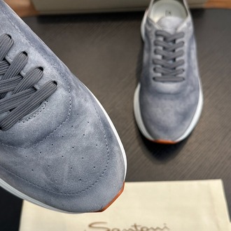 Santoni Erkek Bağcıklı Deri Sneaker Ayakkabı 39-45