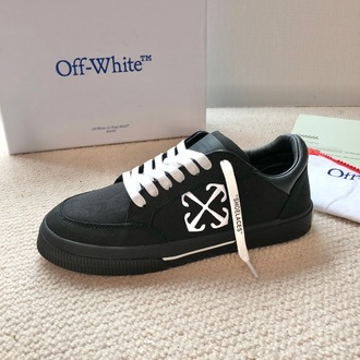 OFF-White Black/White Canvas Vulcanized in BLACK 35-45