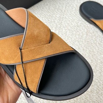 Zegna Almond Suede Sandal 39-45