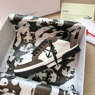 OFF-WHITE New Low Vulcanized Suede Brown&White 35-45