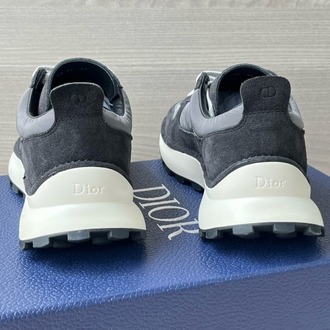 Squash Sneaker Black Suede Calfskin and Gray Leather 39-45