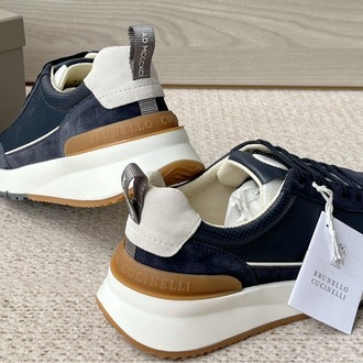 Brunello Cucinelli - Blue leather sneakers 39-45