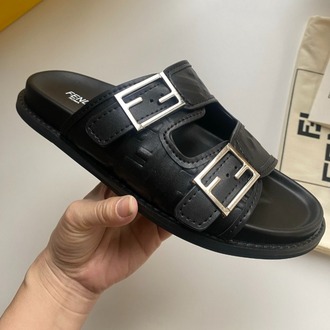 Fendi Feel Sandals Fabric Brown 39-46
