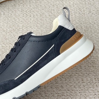 Brunello Cucinelli - Blue leather sneakers 39-45