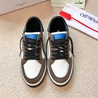 OFF-WHITE New Low Vulcanized Suede Brown&White 35-45