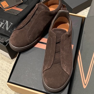 Zegna Brown Suede Triple Stitch™ Sneakers 39-46
