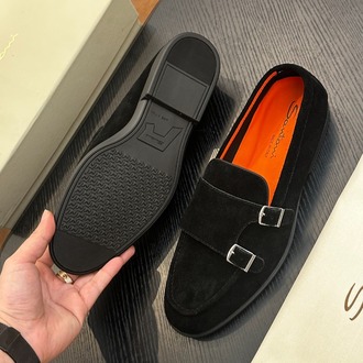 Santoni Süet Kemerli Loafer Erkek Ayakkabı 39-45