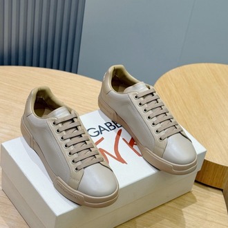 Dolce&Gabbana Brown Calfskin Nappa Portofino Sneakers 38-45