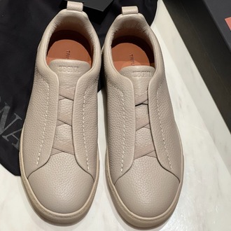 Zegna Beige Deerskin Triple Stitch™ Sneakers 39-46