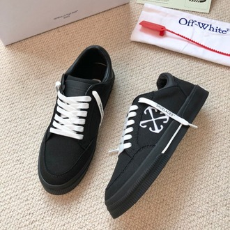 OFF-White Black/White Canvas Vulcanized in BLACK 35-45